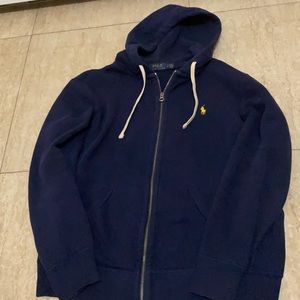 Polo all blue zip up